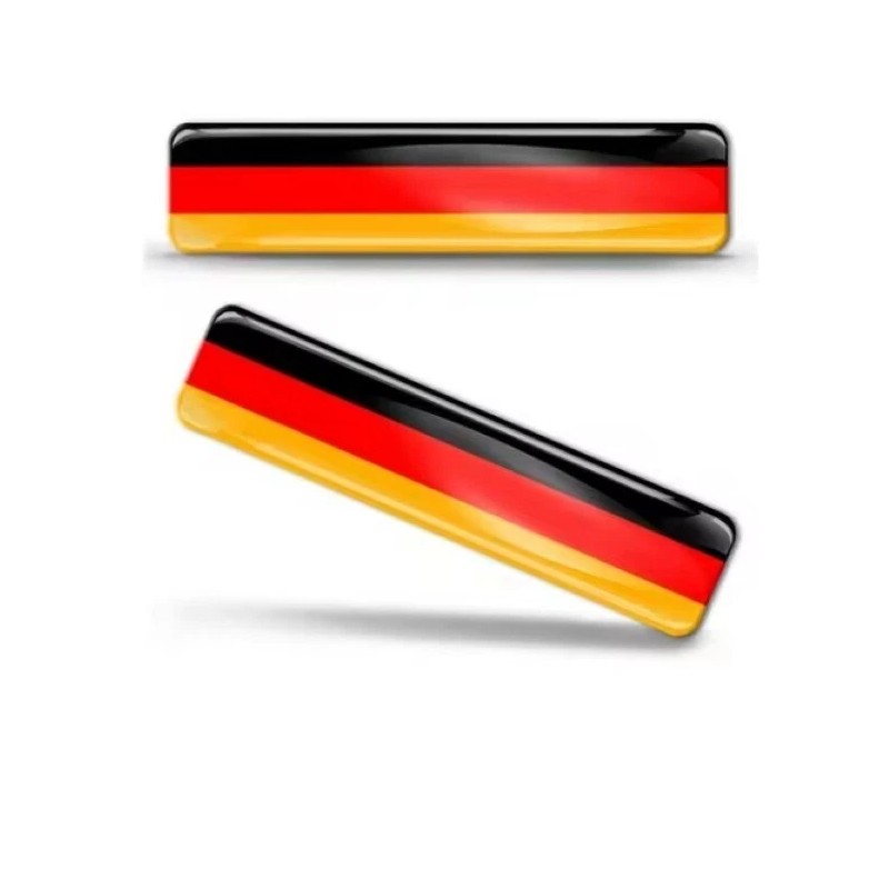 DIGIART INTERNATIONAL GERMAN GERMANY FLAG 3D EPOXY CAR EMBLEM SET