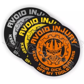 Unbranded/Generic Funny Avoid Injury Keep Your Dick Beaters Off My Tools Hard Hat Stickers Decals