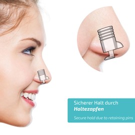 Nasivent Sport - Premium Nose Dilator - (2 x L/Snow White) Improved Nose Breathing - Nose Separator - Unique thanks to Innovative Retaining Pins - Frees Breathing During Sports