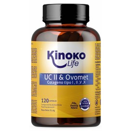 UC-II & Ovomet Collagen | 120 Capsules | Type I, II, V, X with Hyaluronic Acid | Ginger | Boswellia | Bamboo | Vitamin C | Copper | For Flexibility and Mobility of Joints | Collagen