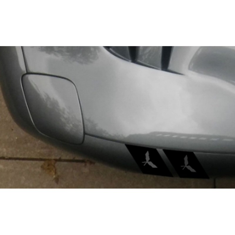 C5 Flag Emblem Fender Hash Mark Bars Vinyl Racing Stripes