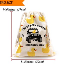 LANBAIHE Ducks Ducking Drawstring Bag, Rubber Duck Bag, Reusable Rubber Duck Bag, Great Gift for Any Duck Enthusiast 14.6 x 11.8 inches