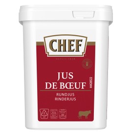 CHEF Beef jus, ideal for short-fried beef dishes and steak sauces, intense beef flavour, makes 10 L, pack of 1 (1 x 600 g GastroBox)
