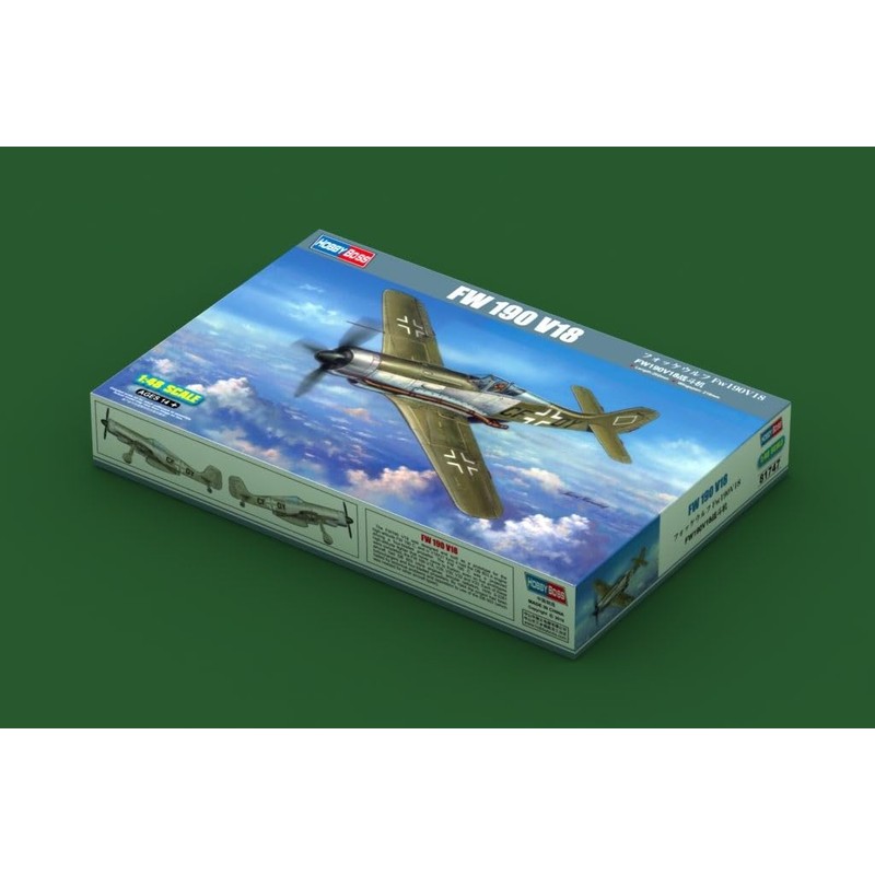 Hobbyboss 81747" FW 190 V18 Plastic Model Kit, 1:48 Scale