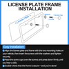 VRYTOR 2PCS Matte Black License Plate Frames - No-Cover State