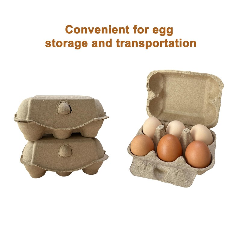 Homvik Half Dozen Farm Fresh Egg Cartons Bulk 6 Count