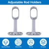 Closet Rod Support, 20Pcs Hollow Zinc Alloy Adjustable Oval Wardrobe