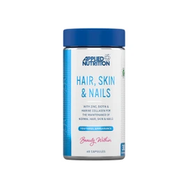 Applied Nutrition Hair, Skin, Nails - Biotin & Marine Collagen for Healthy Hair Growth, Skin & Nails Supplement with 10000 mcg Biotin (60 Capsules - 30 Servings)