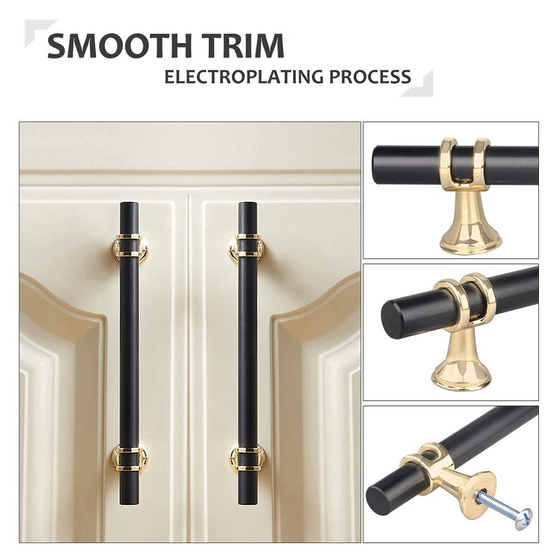 YODB 6PCS 128mm Kitchen Cupboard Handle, Cabinet Door T Bar