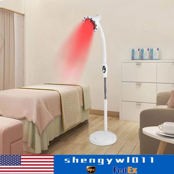 GDRASUYA10 275W Floor Stand Infrared Therapy Heat Lamp Health Pain