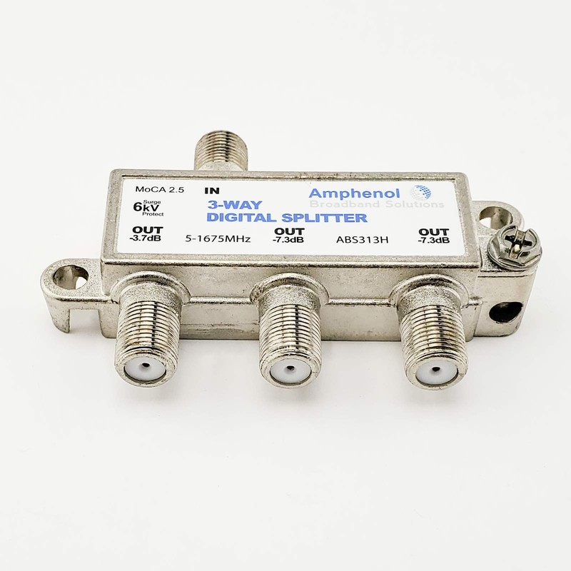 Amphenol 3-Way Digital Coaxial Splitter MoCA 2.5 ABS313H