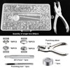 Snap Fastener Kit, 200 Sets 15mm Metal Sew-on Snap Fasteners