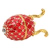 Egg Shaped Trinket Box Zinc Alloy Hinged Jewelry Ring Holder