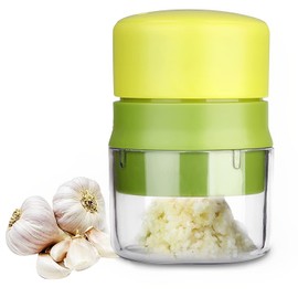 Garlic Press with Storage Container, Manual Garlic Crusher, Garlic Press, Dishwasher Safe, Ideal for Daily Chopping of Garlic and Nuts in the Kitchen