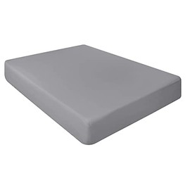 NIYS Luxury Bedding Finest 100% Egyptian Cotton 10"/25CM Fitted Sheets (Silver, Double)