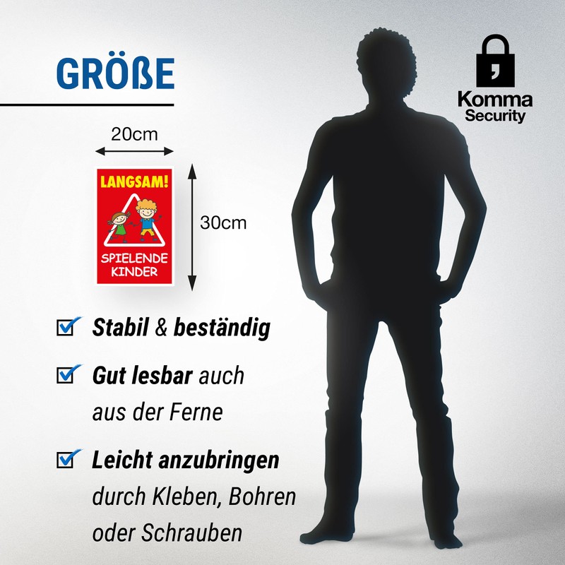 Komma Security Slow Playing Children 20 x 30 cm Safety