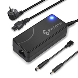 PAEBAI+ 65W Laptop Netzteil Ladekabel Ladegerät für Dell Inspiron 11 13 14 17 15 3000 5000 7000 Series, Latitude 3320 3520 3420 7220 7280 D610, XPS 12 13 Notebook Adapter 19,5V 3,34A