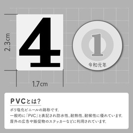 （シャシャン）XIAXIN 防水 PVC製 数字 シール ナンバー ステッカー セット 耐候 耐水 番号 シール キャラクター 表札 ラベル スーツケース ネームプレート ロッカー 屋内外 兼用 TS-122B (ブラックＸ１)