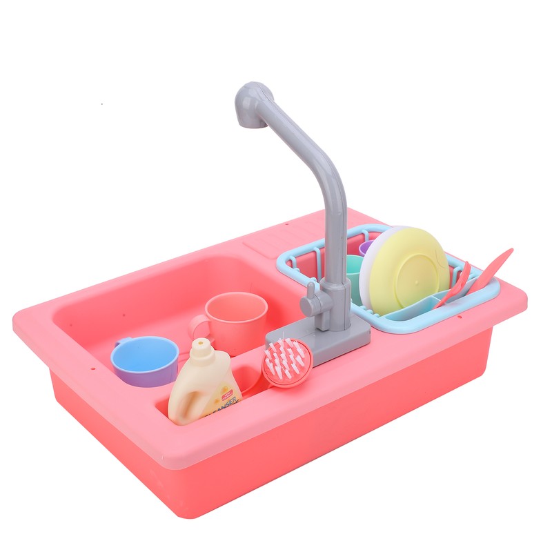 Kids Kitchen Toys Simulation Electric Dishwasher Sink Pretend Play Educational