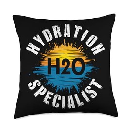 Hydration Specialist H2O Water Meme Waterboy Hydrated Homie Throw Pillow