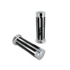 AKF Set of 2 "Stripe" handles chrome / black
