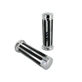 AKF Set of 2 "Stripe" handles chrome / black