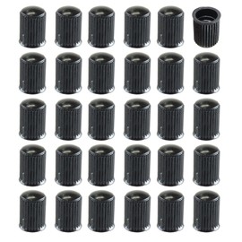FregocS BIC-VC01-30p Bicycle English Valve Caps Convenient 30 Pack Black Spare Replacement