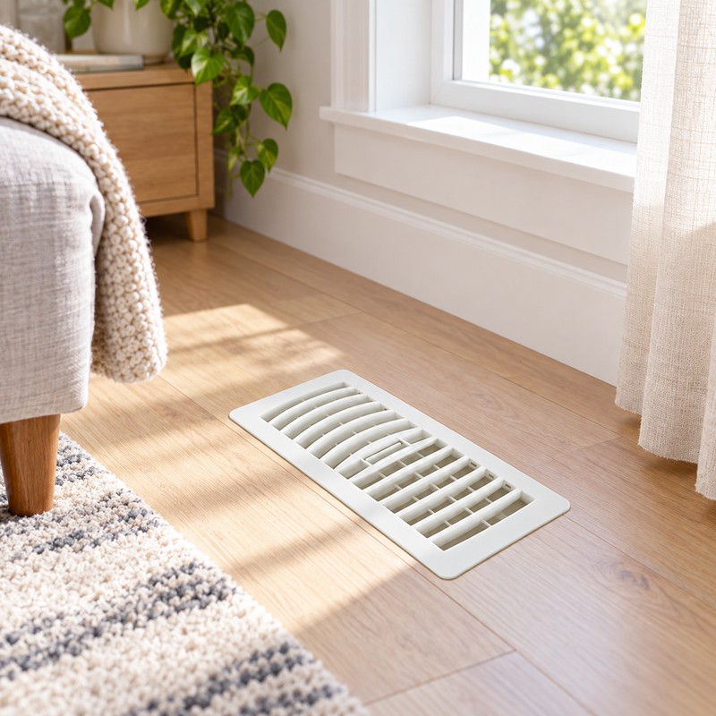 4x10in Floor Register Vent Cover for Home HVAC – Plastic