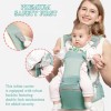 Fisca Carrier with Hip Seat for Newborn to Toddler, 6in1