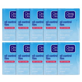 (10 pcs) Clean & Clear Oil Control Film (60 sheets) / Oil Blotting Paper / (10개)클린앤클리어 오일 컨트롤 필름 (60매) 기름종이