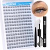 Natural Cluster Lashes Kit 168 Pcs Wispy Lash Extensions CC