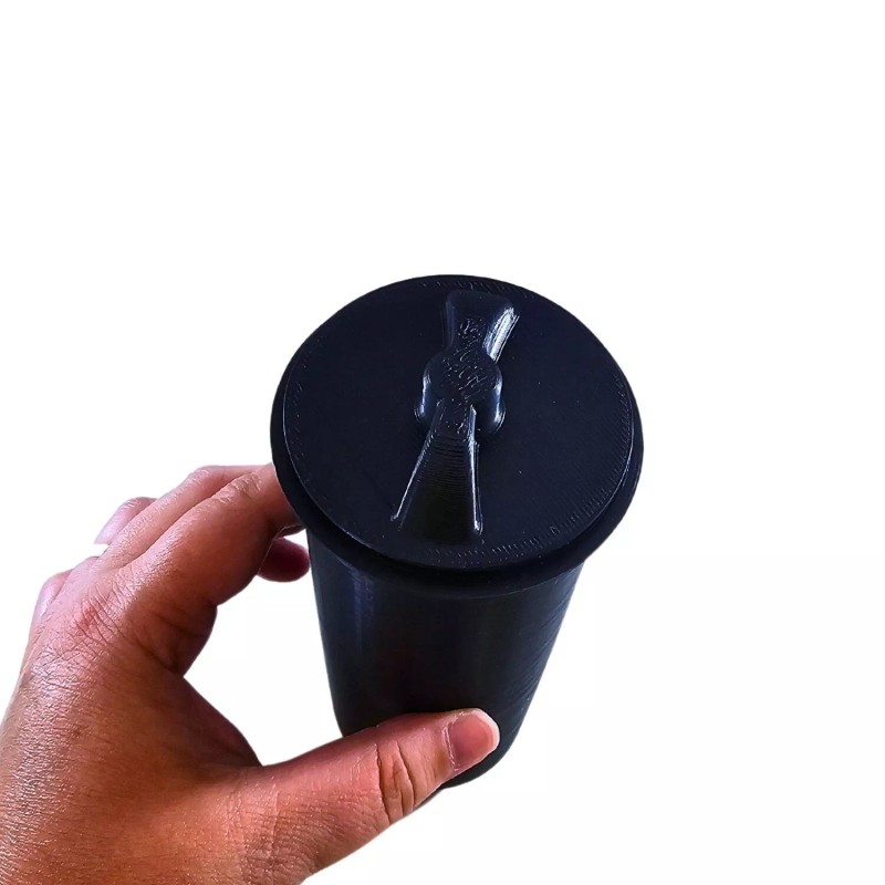 CEMETERY VASE LINER GRAVESTONE FLOWER HOLDER ROUND BOTTOM AND LID