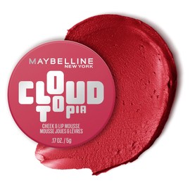 Maybelline Cloudtopia Blush for Cheeks and Lip Mousse, Ultra-Vivid, Pigmented Formula for Up to 14HR of Blush and Lip Makeup Color, Ethereal Rouge, 1 Count