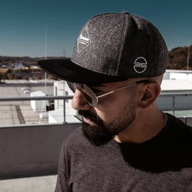 Blackskies Snapback cap, black, brown, grey wool screen, unisex premium baseball cap. - Anubis