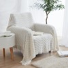 KASYLAN 100% Acrylic Knitted Throw Blanket Textured Solid Soft Decorative