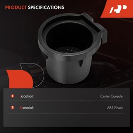 A-Premium Cup Holder Compatible with Nissan Frontier 2005-2019, Pathfinder 2005-2012, Xterra 2005-2015, Front Side, Black, Replace# 96975EA000, 96975ZS00A