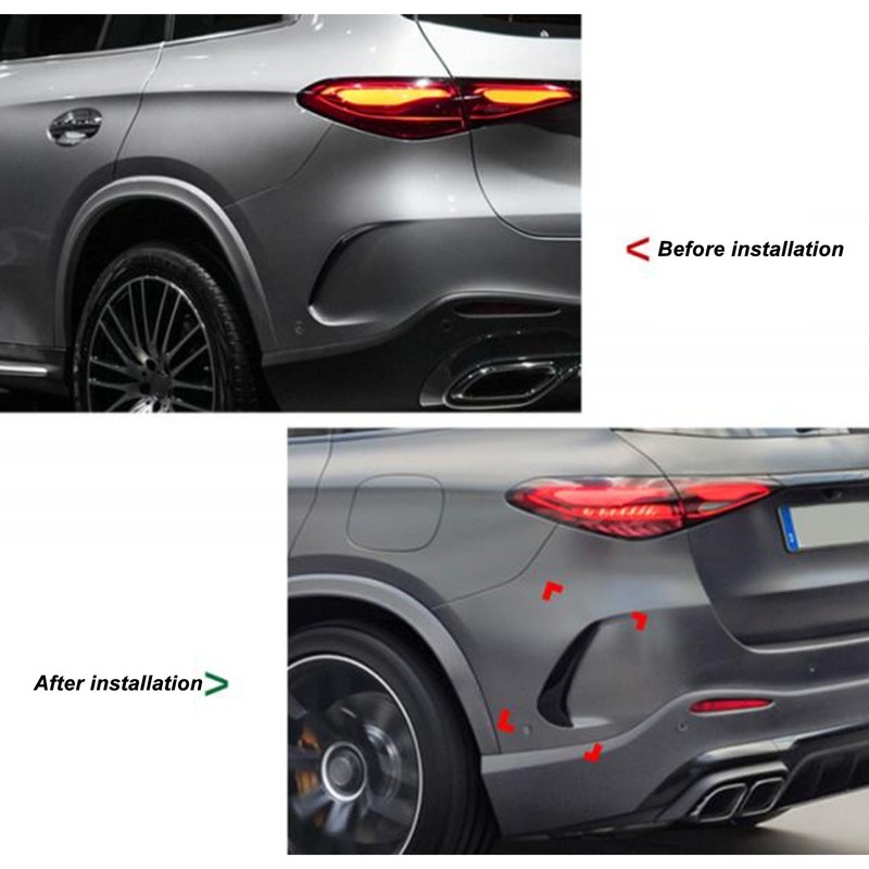 1 Pair Rear Bumper Spoiler Air Vent Cover Left Right