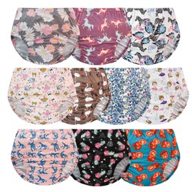 EZ Moms 10 Pack Baby Diaper Covers for Girls Waterproof Plastic Underwear Comfortable Rubber Pants for Toddlers Reusable and Breathable Plastic Underwear Covers for Potty Training Girls 5T