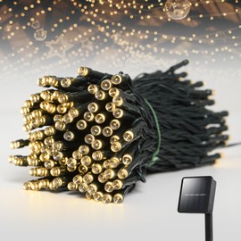 Solar String Lights Outdoor, 82ft Warm White Solar String Lights 200 Led Solar Fairy Lights for Outside Waterproof 8 Lighting Mode Solar String Lights for Outside,Garden,Courtyards,Trees
