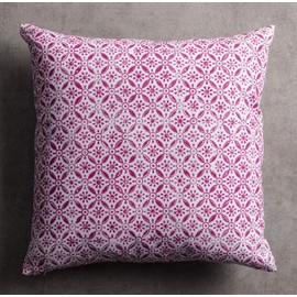 Maison d' Hermine Decorative Cushion Cover 100% Cotton Throw Toile Washable Pillow Cover with Invisible Zipper, for Sofa, Couch, Bedroom, Home, Katmandou - Jammu - Spring/Summer (18"x18")