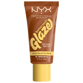 NYX Professional Makeup Foundation for all skin types, with shea butter, mango butter and niacinamide, SPF 30 against UVA and UVB rays, buttermelt glaze, colour: 07 Toffee Butta