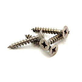 Stainless Steel Screws for Crafts, DIY, Construction, and Countersunk Magnets - 10mm dia head x 4.8mm dia thread x 32mm long - Pack of 10