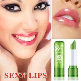 Paquete de 3 lápices labiales de aloe vera, brillo labial con cambio de color de temperatura mágico, bálsamo labial hidratante nutritivo de larga duración, juego de lápices labiales mate a p