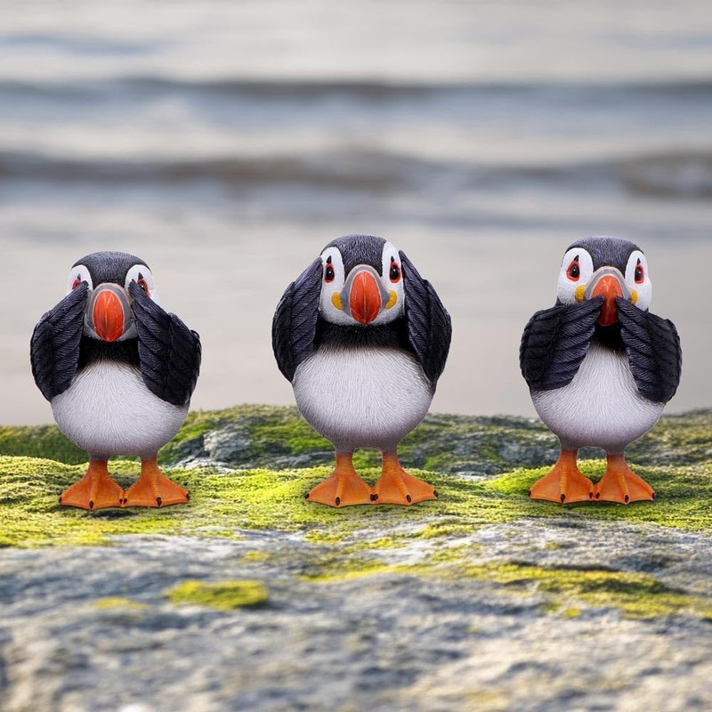 Nemesis Now Three Wise Puffins Set of 3 Puffins Figurines
