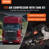 VEVOR 12V Air Compressor with Tank 0.8 Gallon/3 L, Train