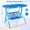HONEY JOY Kids Patio Swing, 2-Seater Outdoor Porch Swing Lounge