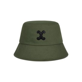 VARZAR VA Curved Patch Bucket Hat, 4 Colors, Unisex, Korean Brand, Korean Fashion Hat, UV Protection, Deep, Small Face Effect, SNS Topic, Celebrity Wear, Khaki, 56 to 60 cm