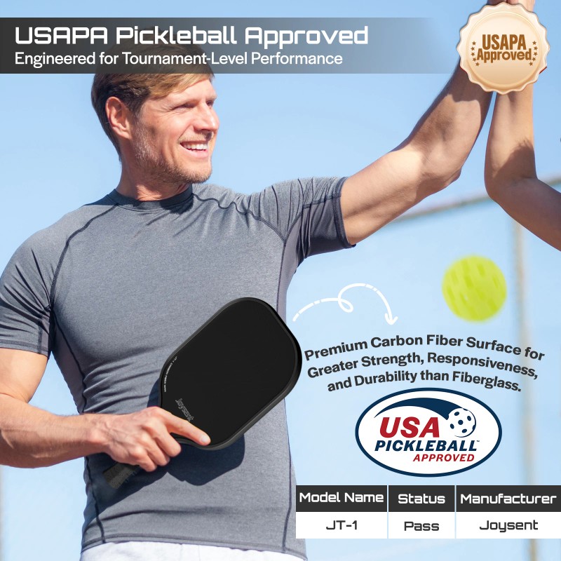 Joysent Pickleball Paddle Racket JT-1 USAPA Approved T300 Carbon Fiber