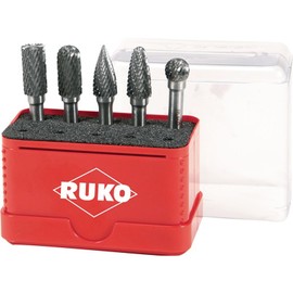 Ruko 116004 Carbide Metal Milling Cutters 5-Piece Set