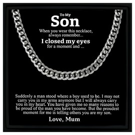 Cuban Chain Necklace for Son - Gift From Mum - Birthday Gift